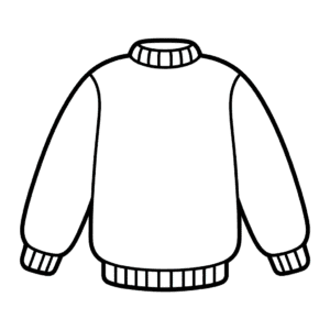 Desenho do Suéter Simples de Natal para Colorir