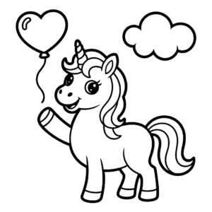 Desenho do Unicórnio Fofo para Colorir